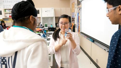 Teresa Hang in the classroom.