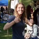 Megan Sechler giving two thumbs up!